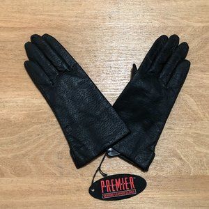 Premier Vintage Leather Black Gloves